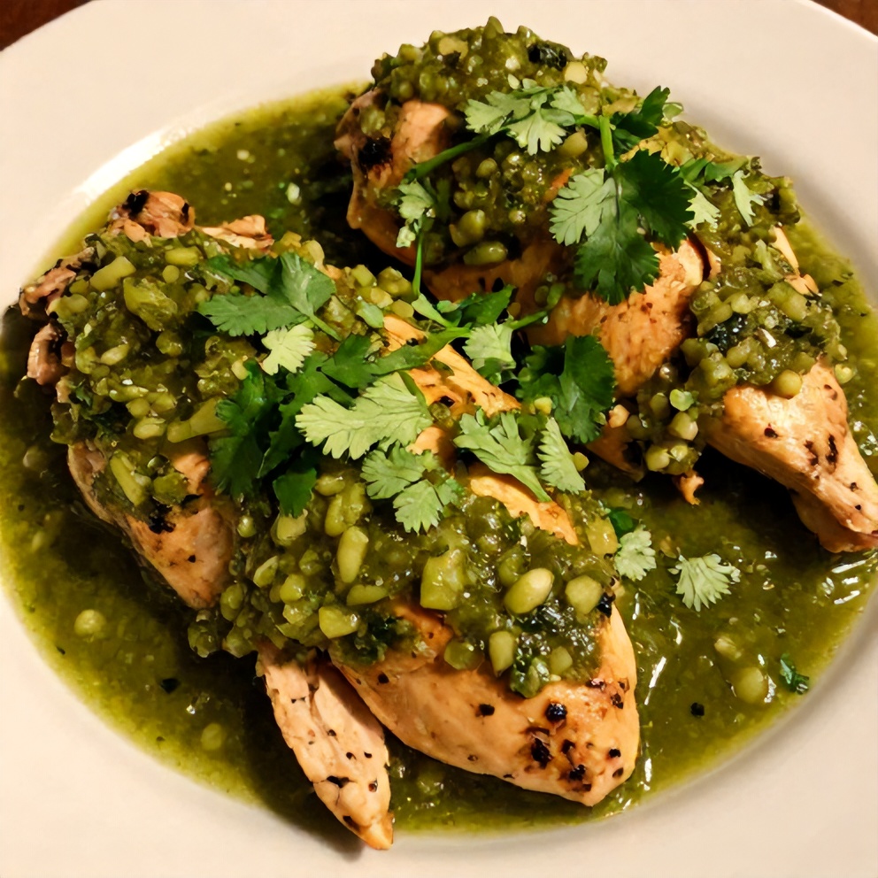 Plated Salsa Verde Chicken
