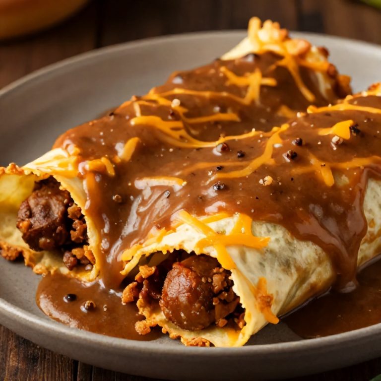 Easy Sausage Gravy Enchiladas