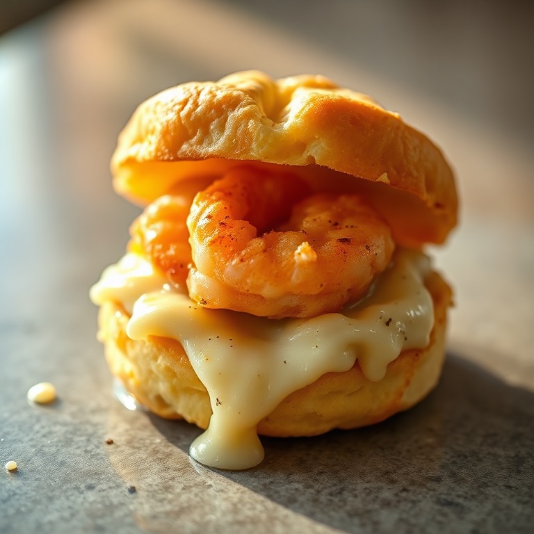 Easy Shrimp and Crab Biscuit Melts