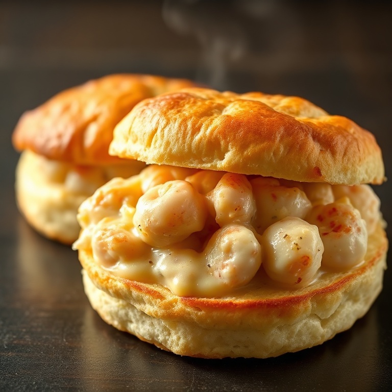 easy shrimp crab biscuit melts