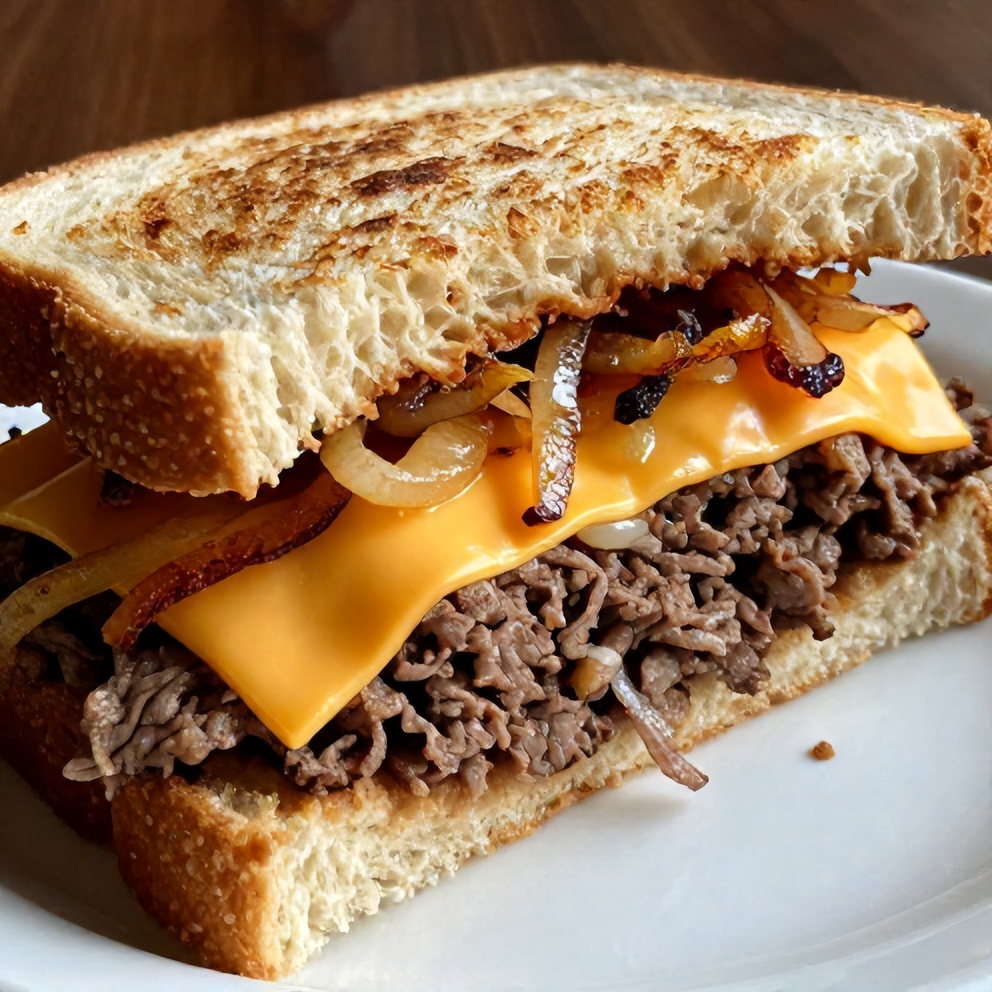 easy slow cooker beef cheddar sandwiches