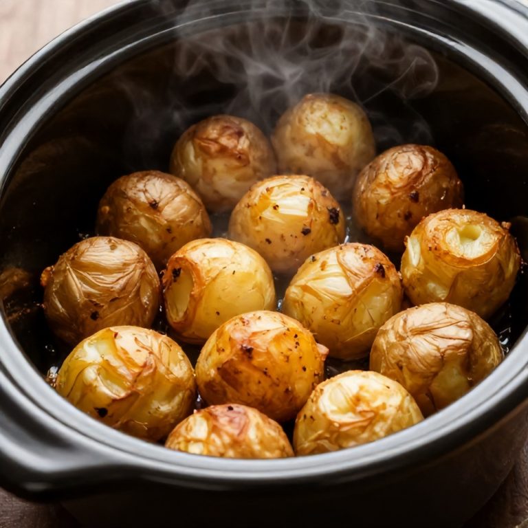 Easy Slow Cooker Loaded Baked Potatoes