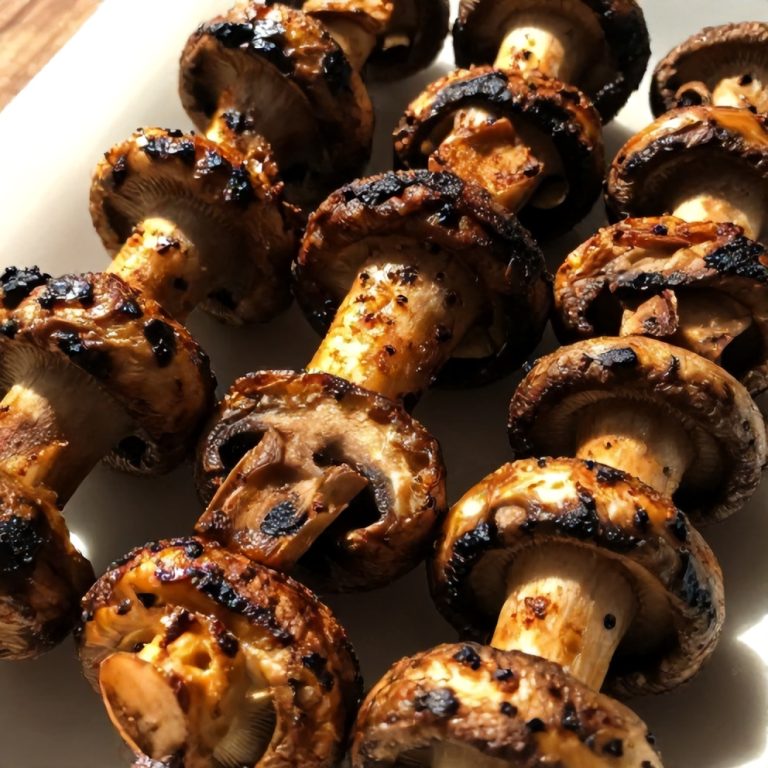 Easy Smoky Grilled Mushroom Skewers