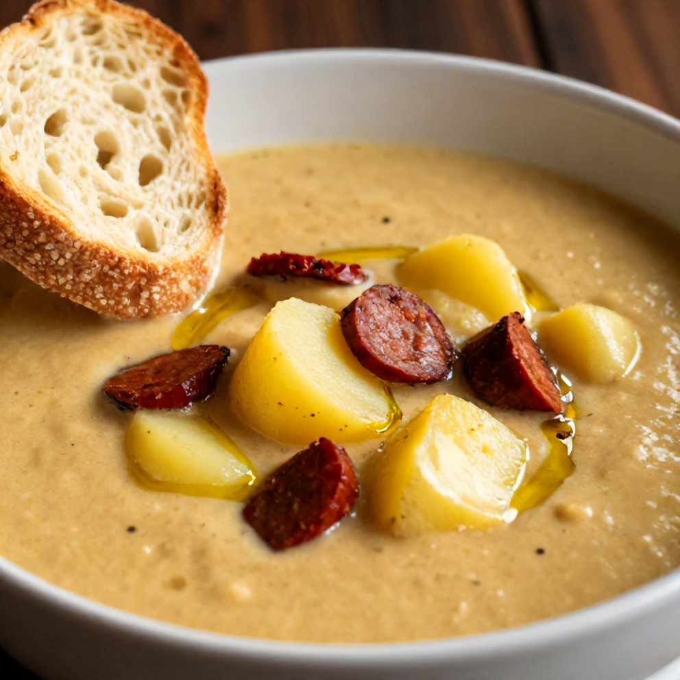Easy Spanish Potato Soup with Chorizo