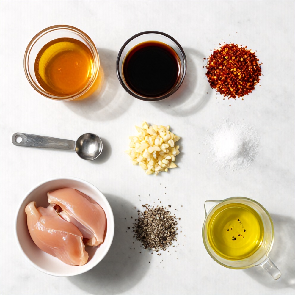 Ingredients for Easy Spicy Honey Soy Sauce