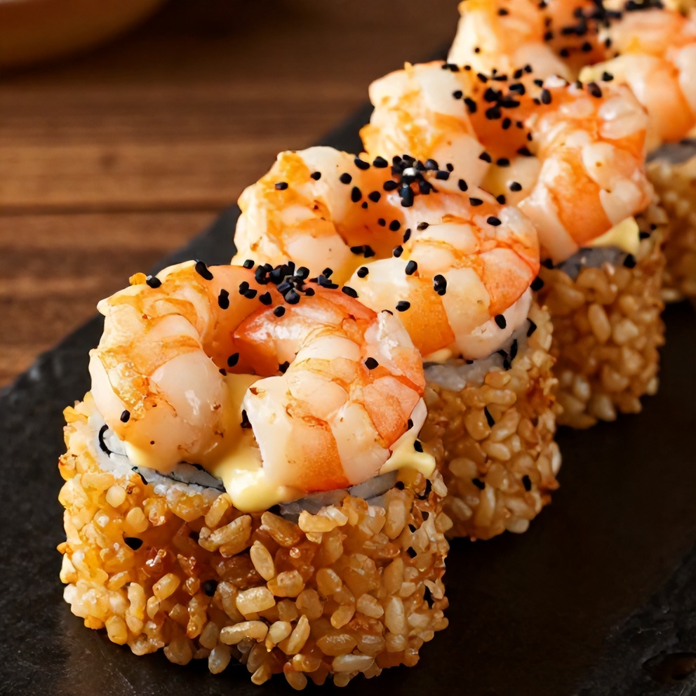 Easy Spicy Shrimp Sushi Stacks
