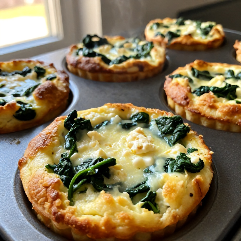 Easy Spinach and Feta Egg Muffins