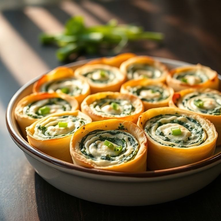 easy spinach dip pinwheels