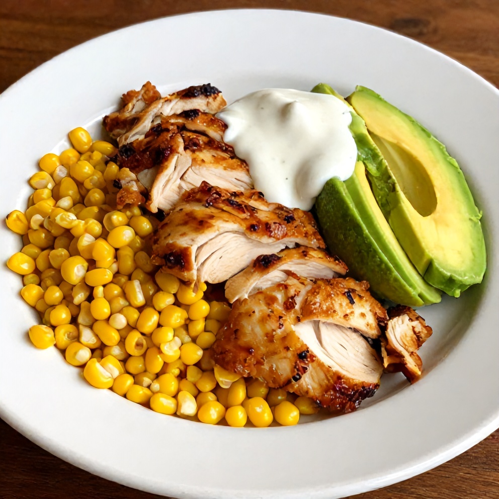 Finished Street Corn Chicken Bowl