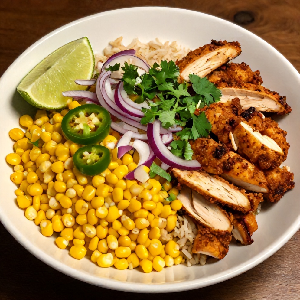 Plated Easy Street Corn Chicken Bowl