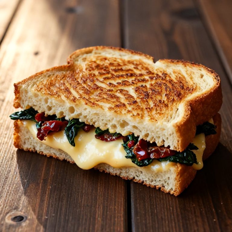 Easy Sun-Dried Tomato Spinach Grilled Cheese