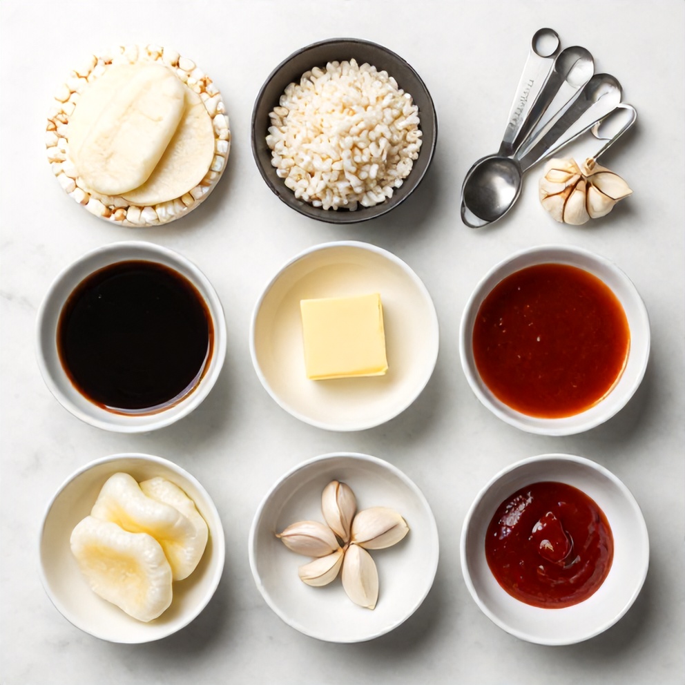 Sweet Soy Butter Korean Rice Cakes Ingredients