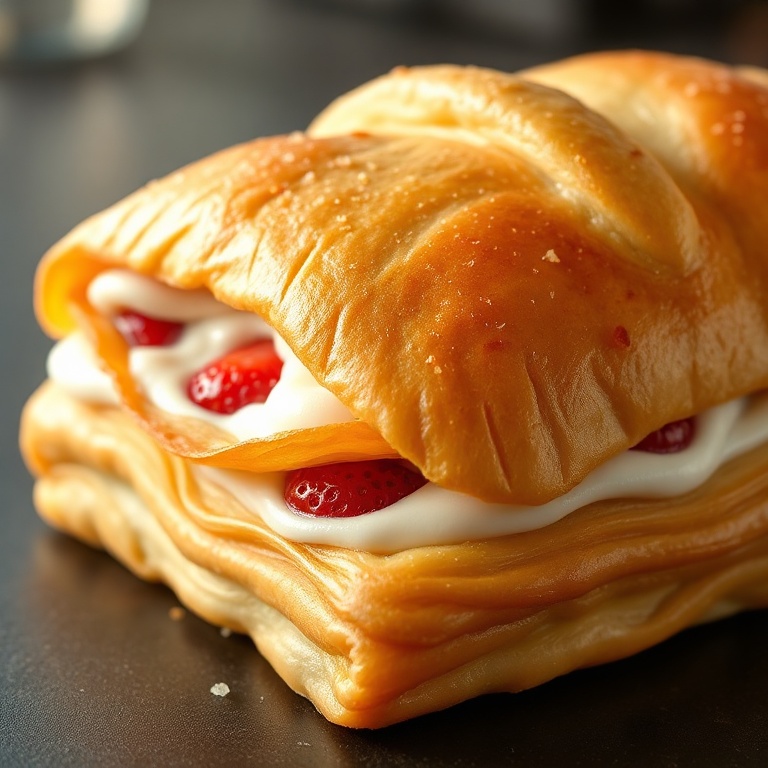 easy vegan strawberry cream cheese danish