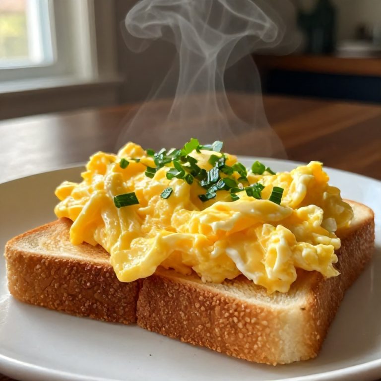 Veggie Scrambled Eggs on Toast