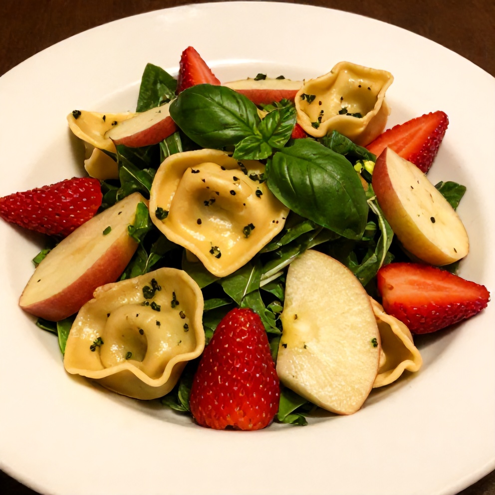 Plated Fresh Apple Tortellini Salad