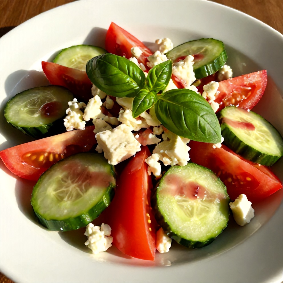 Fresh Cucumber Tomato Feta Salad