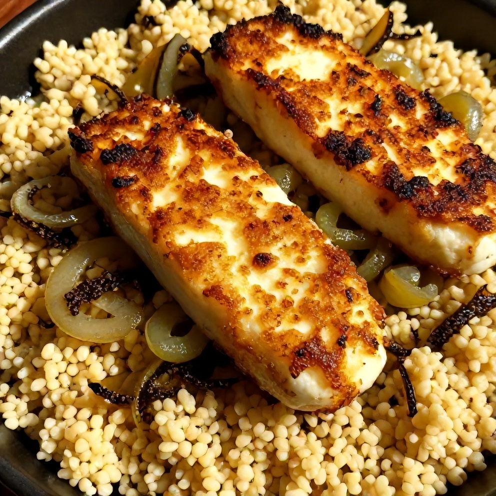 Honey Halloumi Couscous Salad