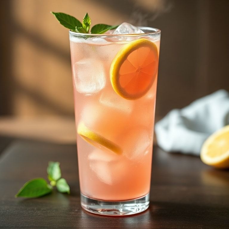 iced guava white tea lemonade