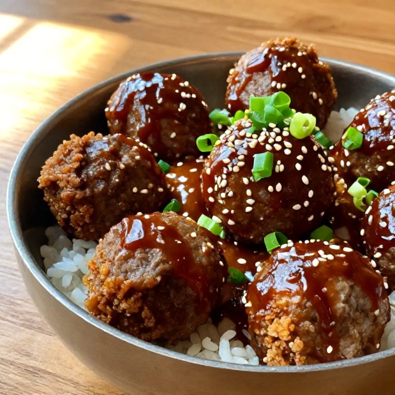 Korean BBQ Meatball Rice Bowls