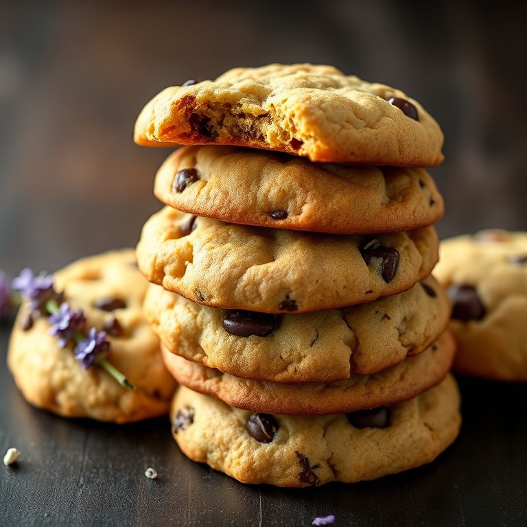 Lavender Chocolate Chip Cookies