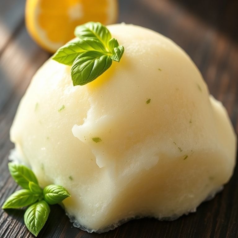 lemon basil sorbet