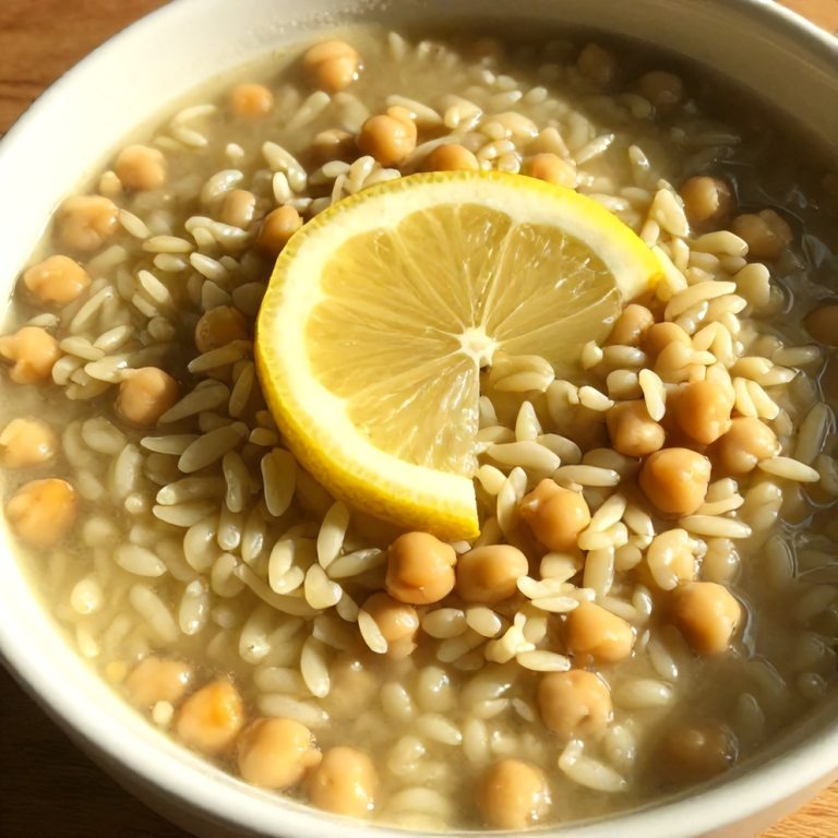 Lemon Chickpea Orzo Soup