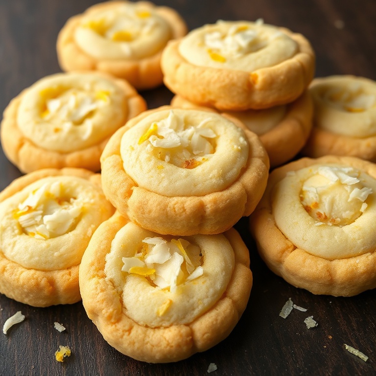 lemon coconut cheesecake cookies