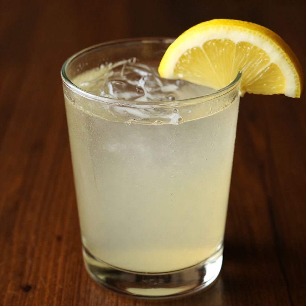 Lemon Ginger Wellness Water with a lemon slice