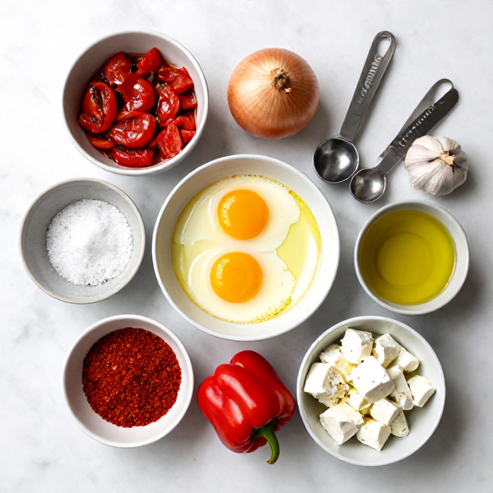Raw Ingredients for Mediterranean Baked Eggs