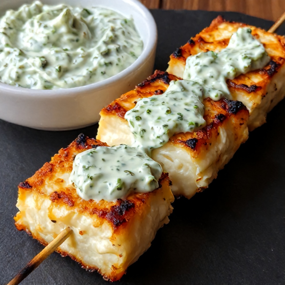 Mediterranean Halloumi Skewers