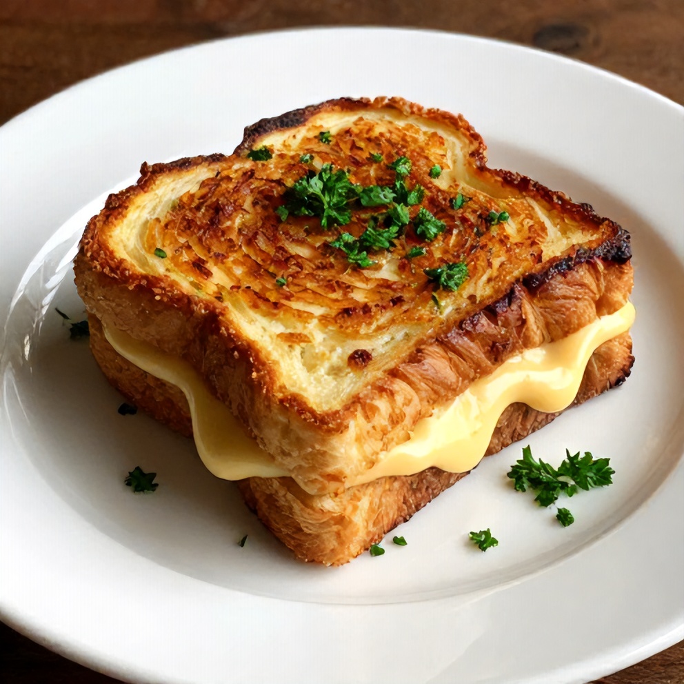 Plated Mini Croque Monsieur with Béchamel