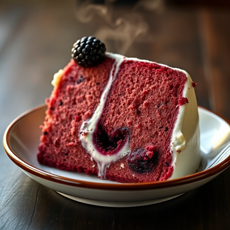 Moist Blackberry Velvet Cake