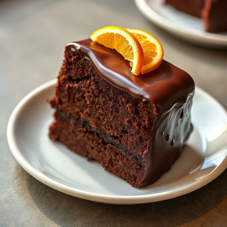Moist Chocolate Orange Cake with Rich Ganache