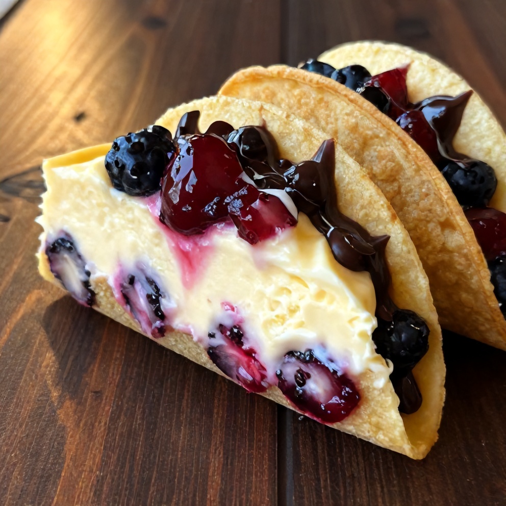 No-Bake Berry Cheesecake Tacos