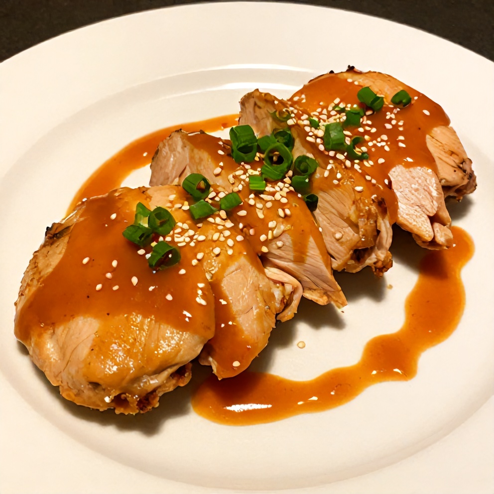 Plated Orange Teriyaki Turkey Medallions