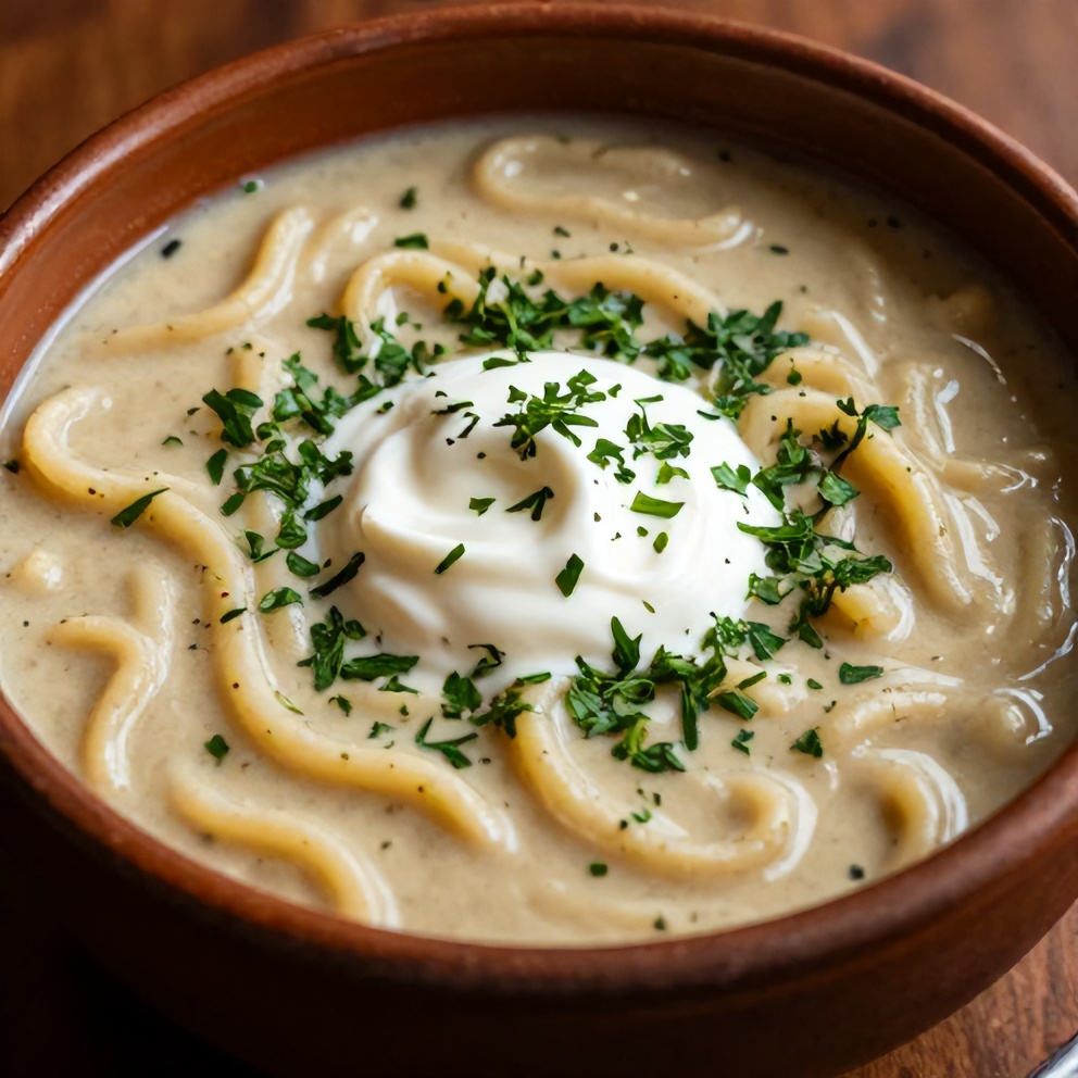 Persian Noodle Soup with Fresh Herbs