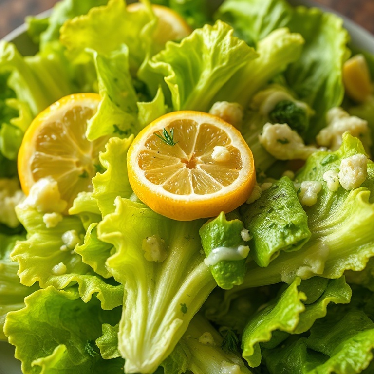 Quick Lemon Parmesan Lettuce Salad