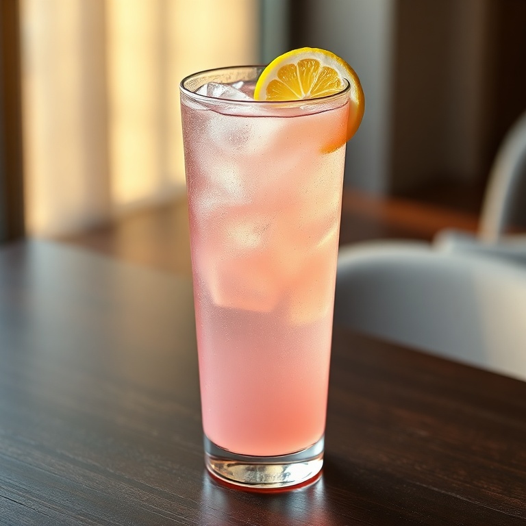 Refreshing Honey Lemon Pink Soda
