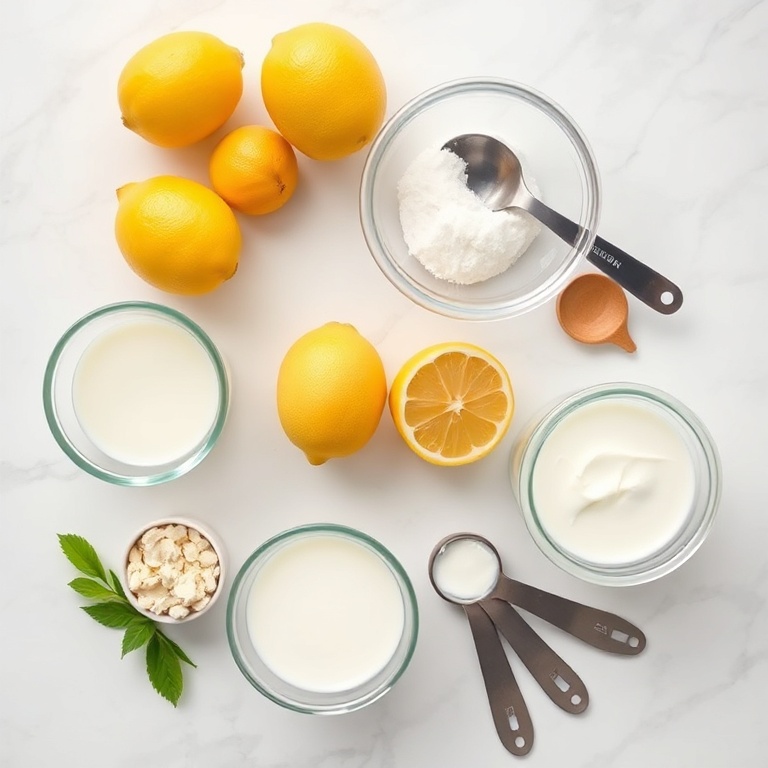 Ingredients for Refreshing Lemon Creamade in 10 Minutes