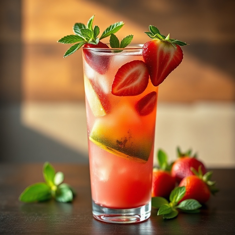 Refreshing Strawberry Pineapple Mojito