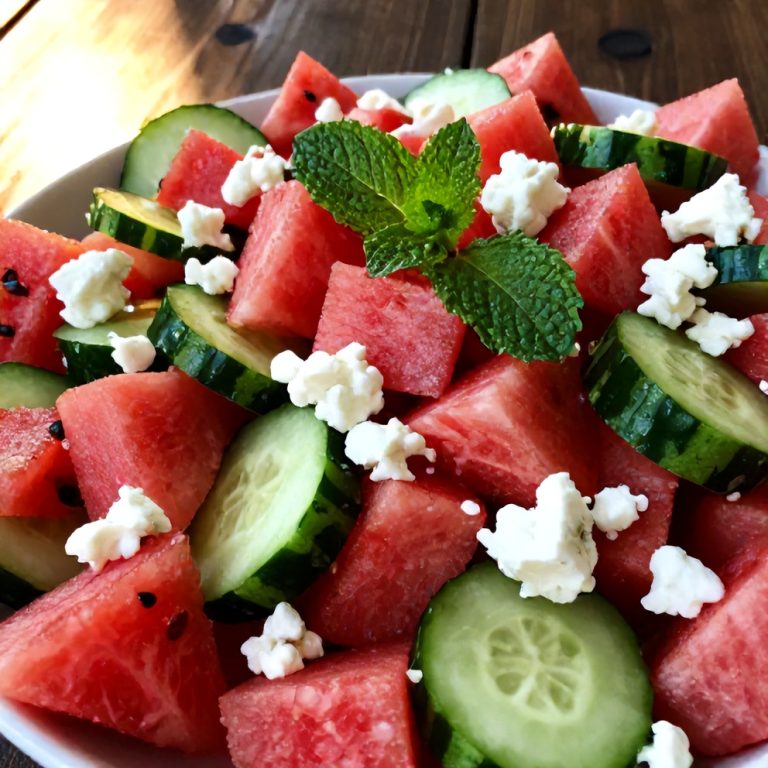 Refreshing Watermelon Cucumber Salad