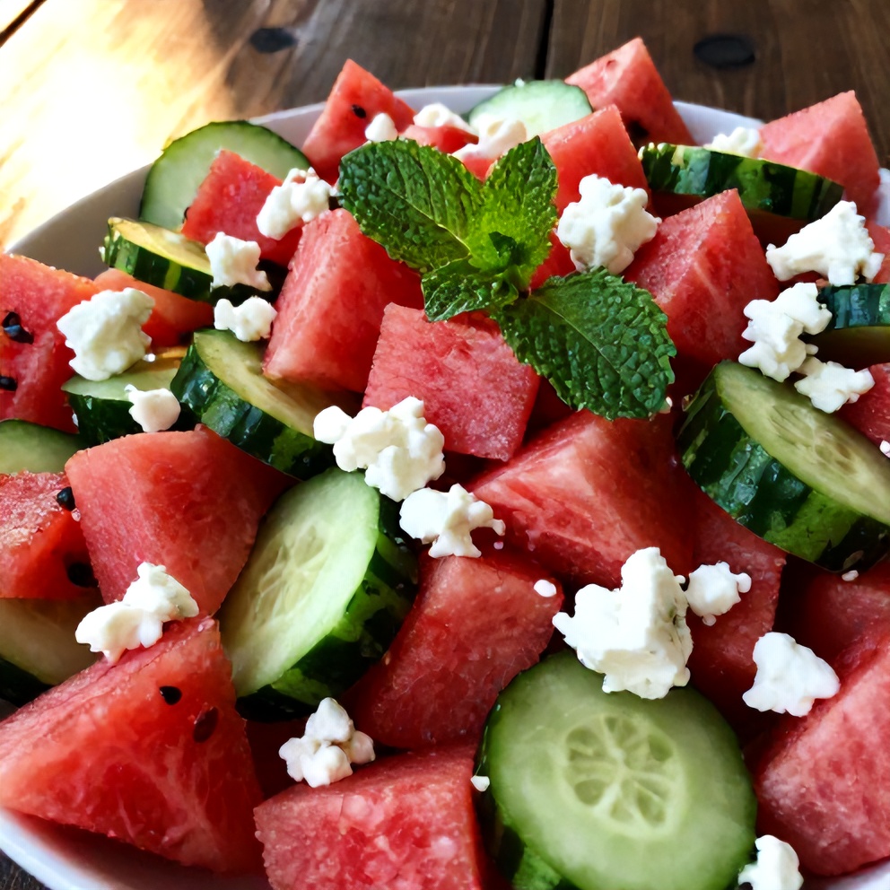 Refreshing Watermelon Cucumber Salad