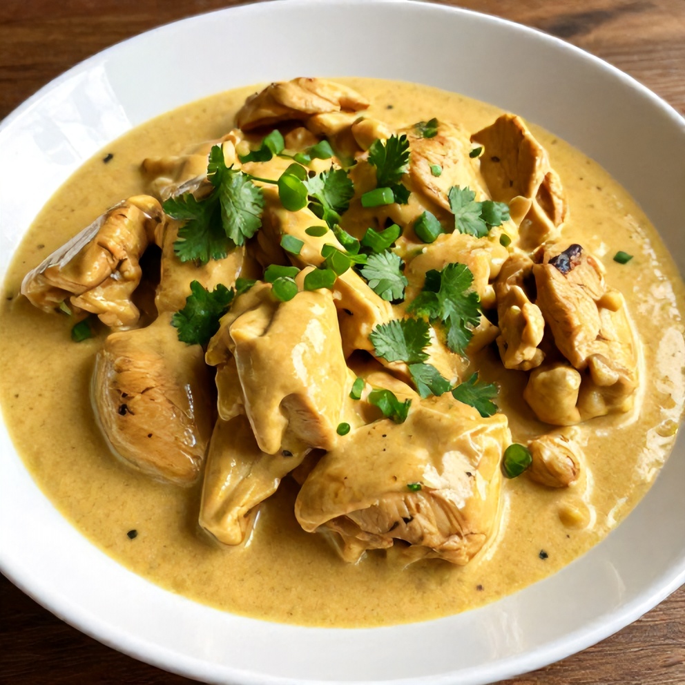 Plated Slow Cooker Chicken Curry
