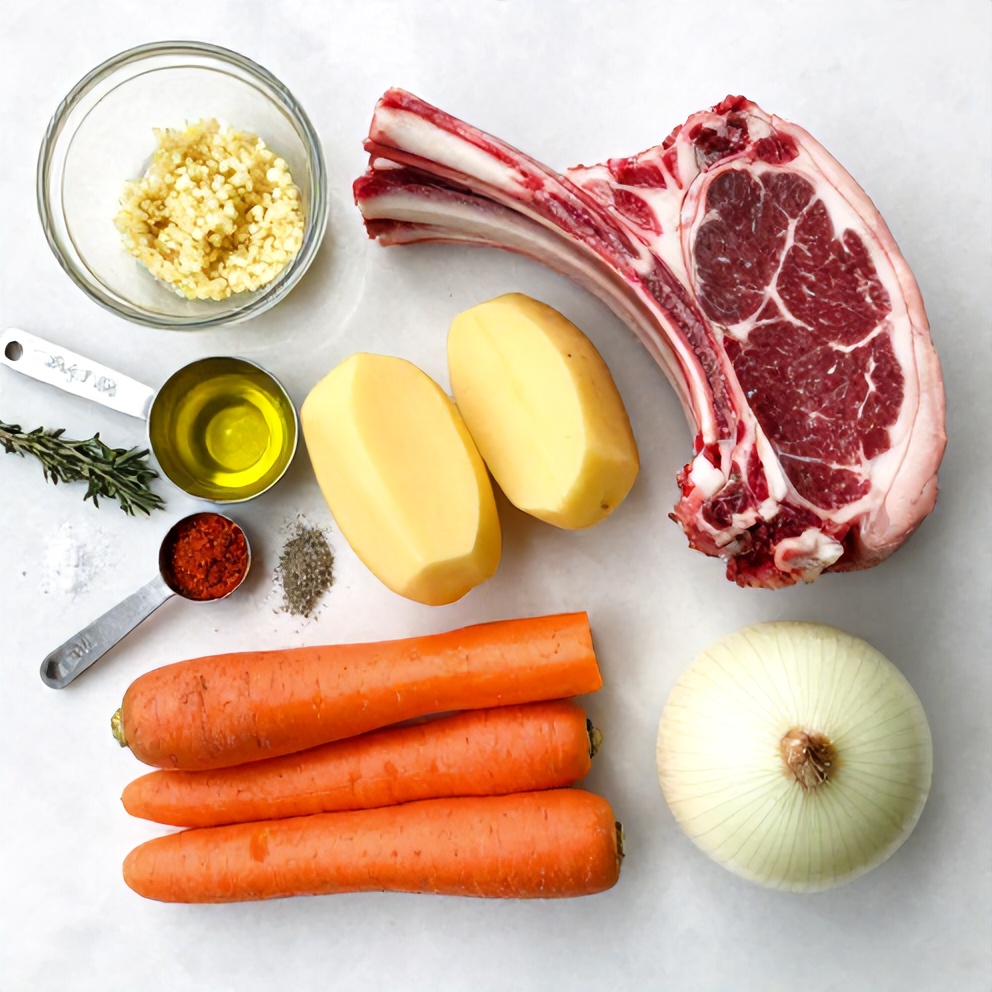 Raw Ingredients for Slow Cooker Chuck Roast