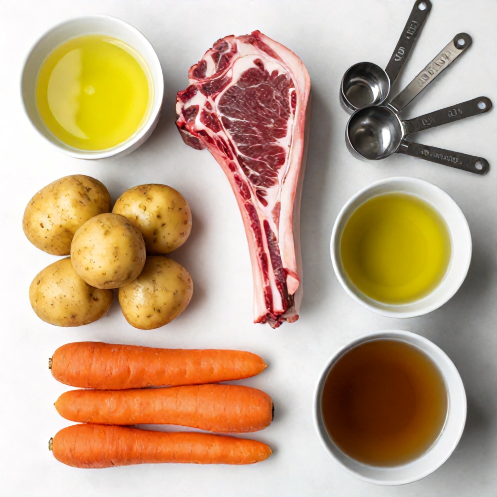 Raw Ingredients for Slow Cooker Chuck Roast