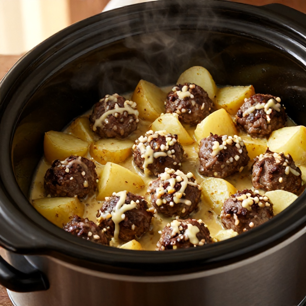 Slow Cooker Garlic Butter Beef Bites