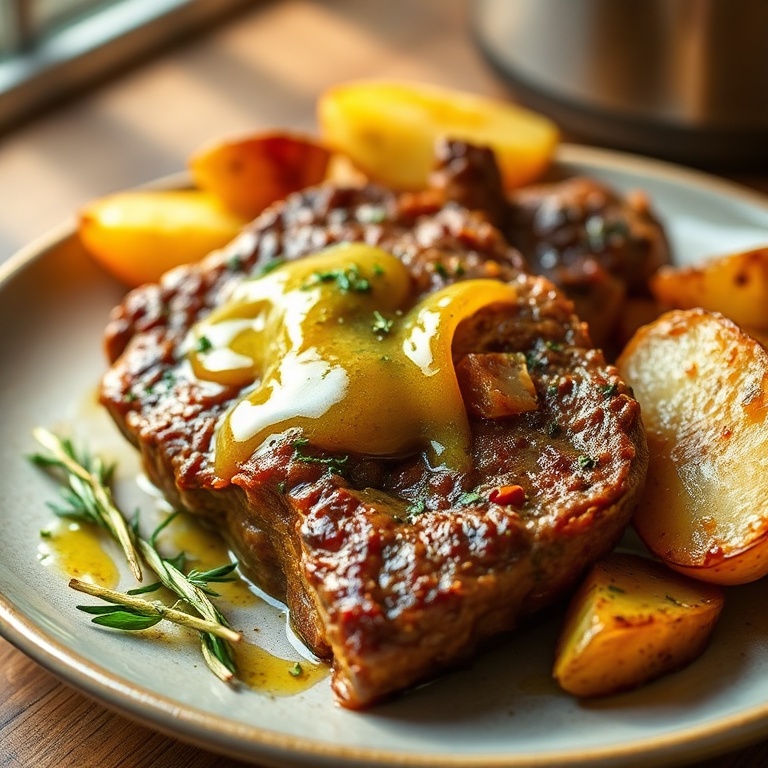 slow cooker garlic butter beef