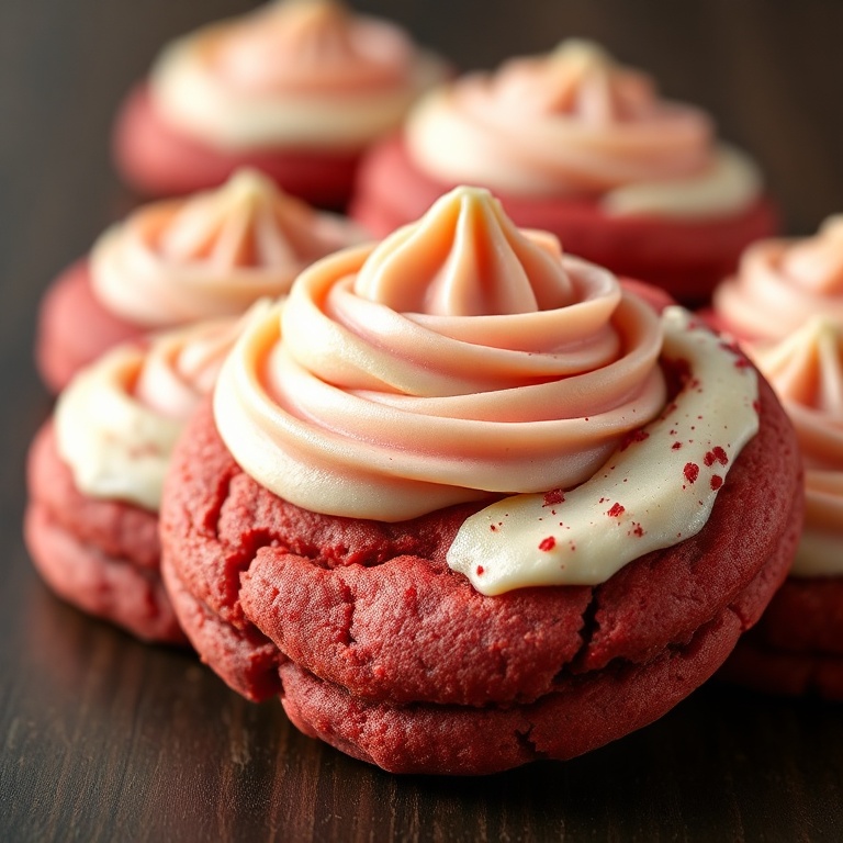 Soft Red Velvet Cookies