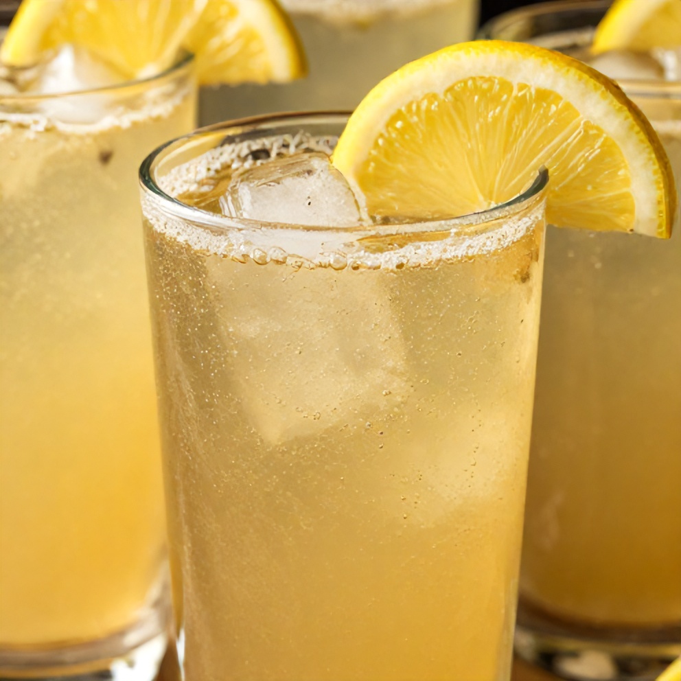 Sparkling fruit punch served in glasses