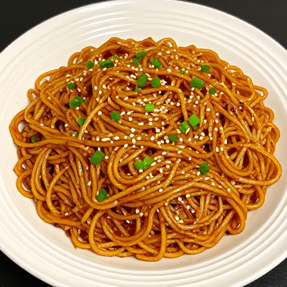 Spicy Potato Noodles with Garlic and Chili Sauce